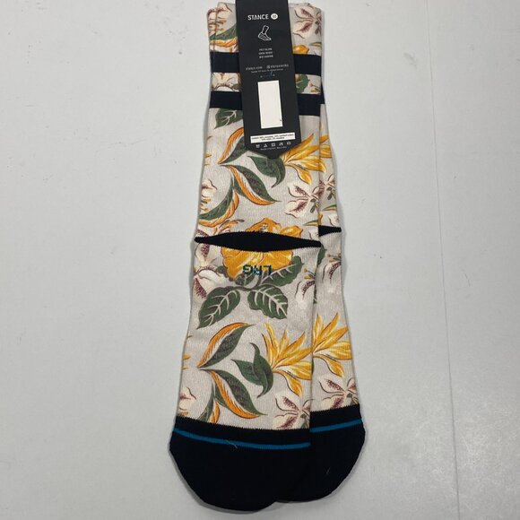 NWT Stance Dwayne Wade Collection - Floral Print - Crew Socks – Large - Picture 4 of 5